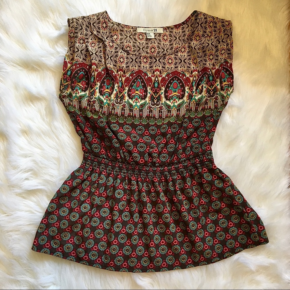 🍋F21 Boho top size Medium
